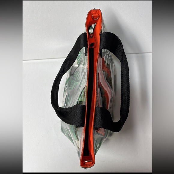 Monstera Leaves Clear Vinyl Tote - Picture 4 of 12